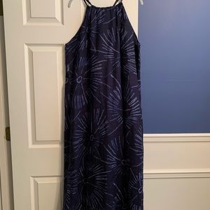 TOMMY BAHAMA Starburst Denim Linen Maxi Dress XL
